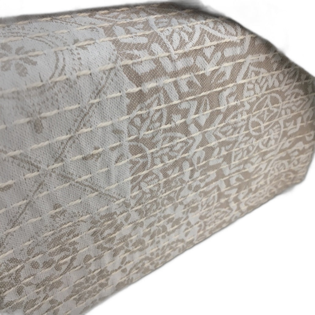 Kirkton House Patterned Jacquard Quilt Cover Set Beige & Cream 225TC KING