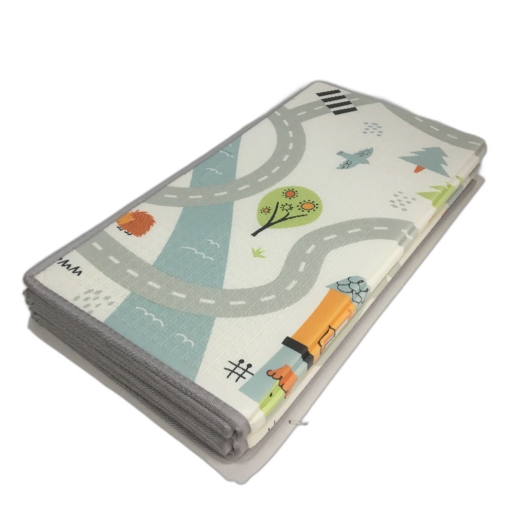 Nuby Reversible Soft Floor Baby Foam Play Mat Roads & Cars Pattern