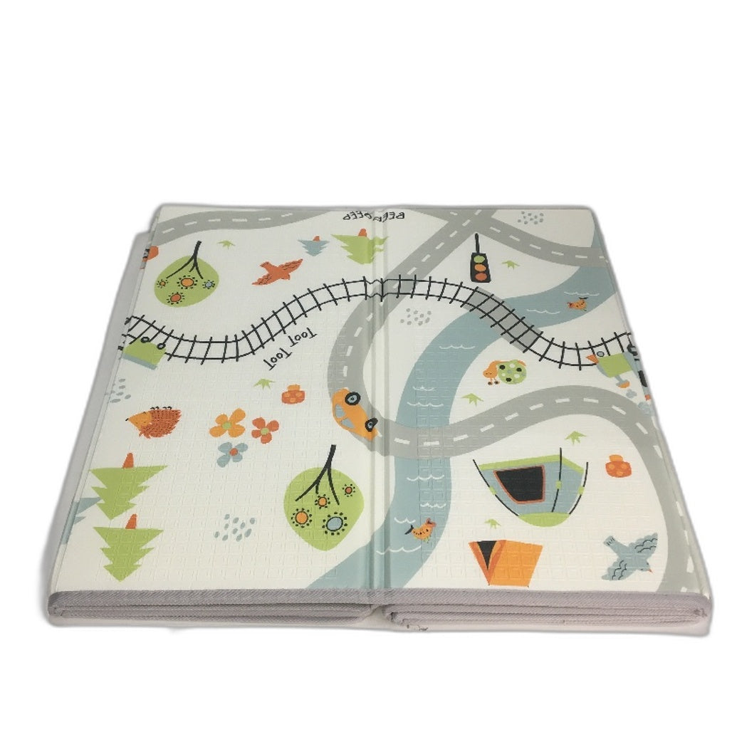 Nuby Reversible Soft Floor Baby Foam Play Mat Roads & Cars Pattern