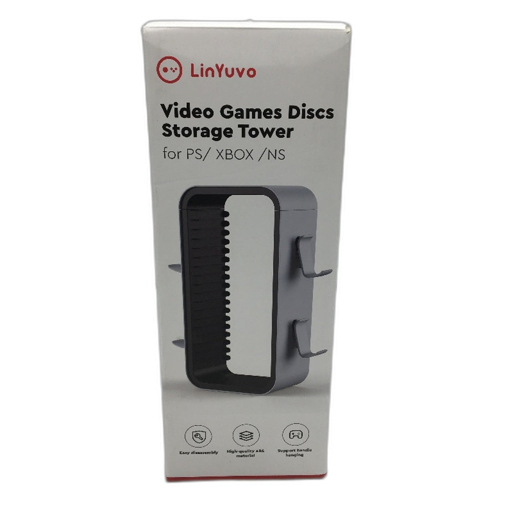 Linyuvo KP06 18 Slot 4 Hook Video Game Disc and Controller Storage Tower NEW