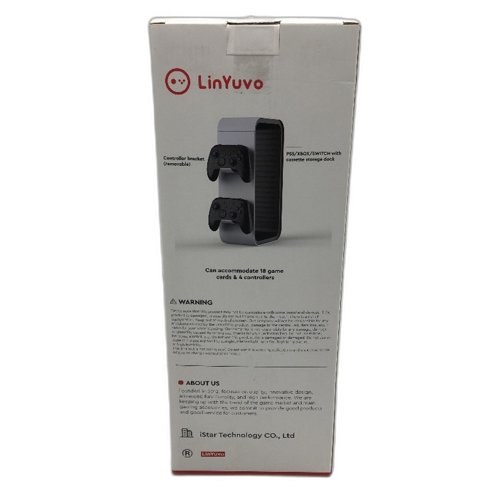 Linyuvo KP06 18 Slot 4 Hook Video Game Disc and Controller Storage Tower NEW