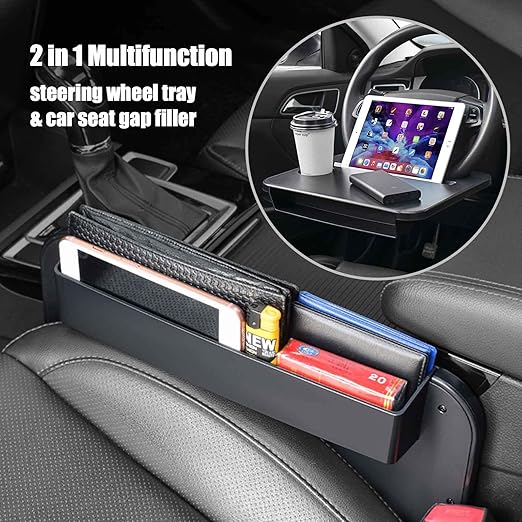 Dual Purpose Steering Car Wheel Tray for Eating Drinking Laptop Surface NEW