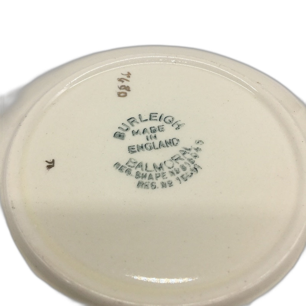 VINTAGE Burleigh Made in England Cream and Gold Gilt Detail Serving Bowl