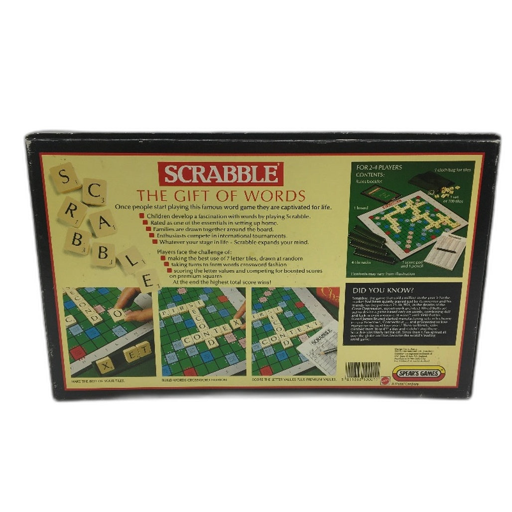 VINTAGE 1988 51263 Scrabble Original Word Board Game for 2-4 Players