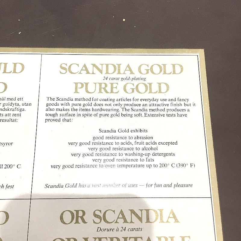 VINTAGE Scandia Guld 11.5 Inch 24 Karat Gold Plated Serving Tray 9130 340