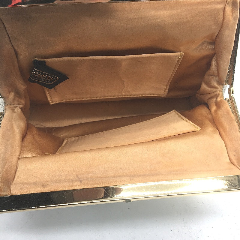 VINTAGE Glomesh by Glo International Bone White and Silver Mesh Clutch Pouch