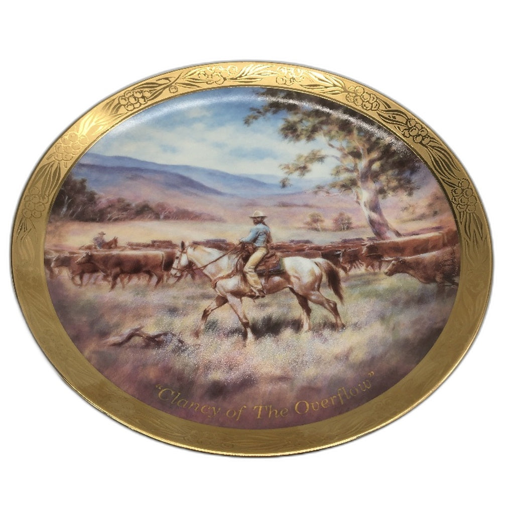 VINTAGE Bradford Exchange 411B Clancy of The Overflow Pocerlain Decorative Plate