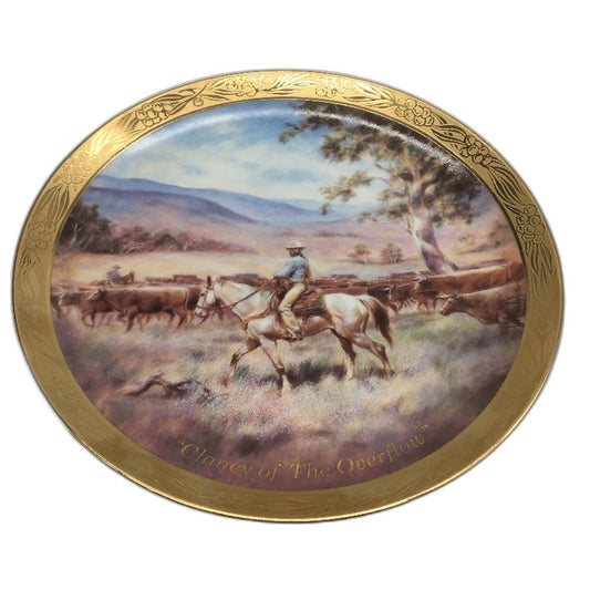 VINTAGE Bradford Exchange 411B Clancy of The Overflow Pocerlain Decorative Plate