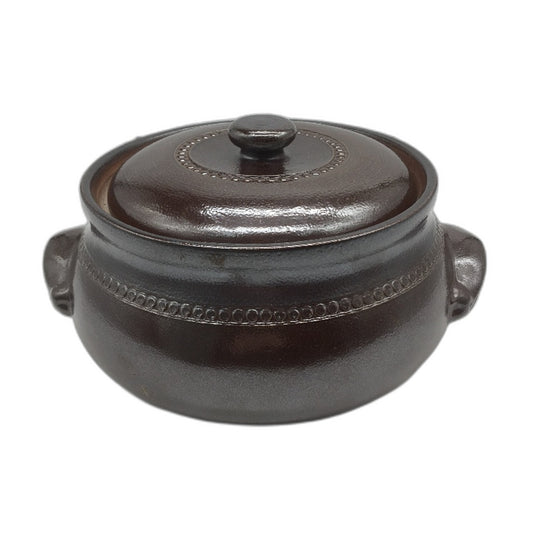 VINTAGE Bendigo Pottery 1970s DC Brown Glazed Handmade Heavy Casserole Pot