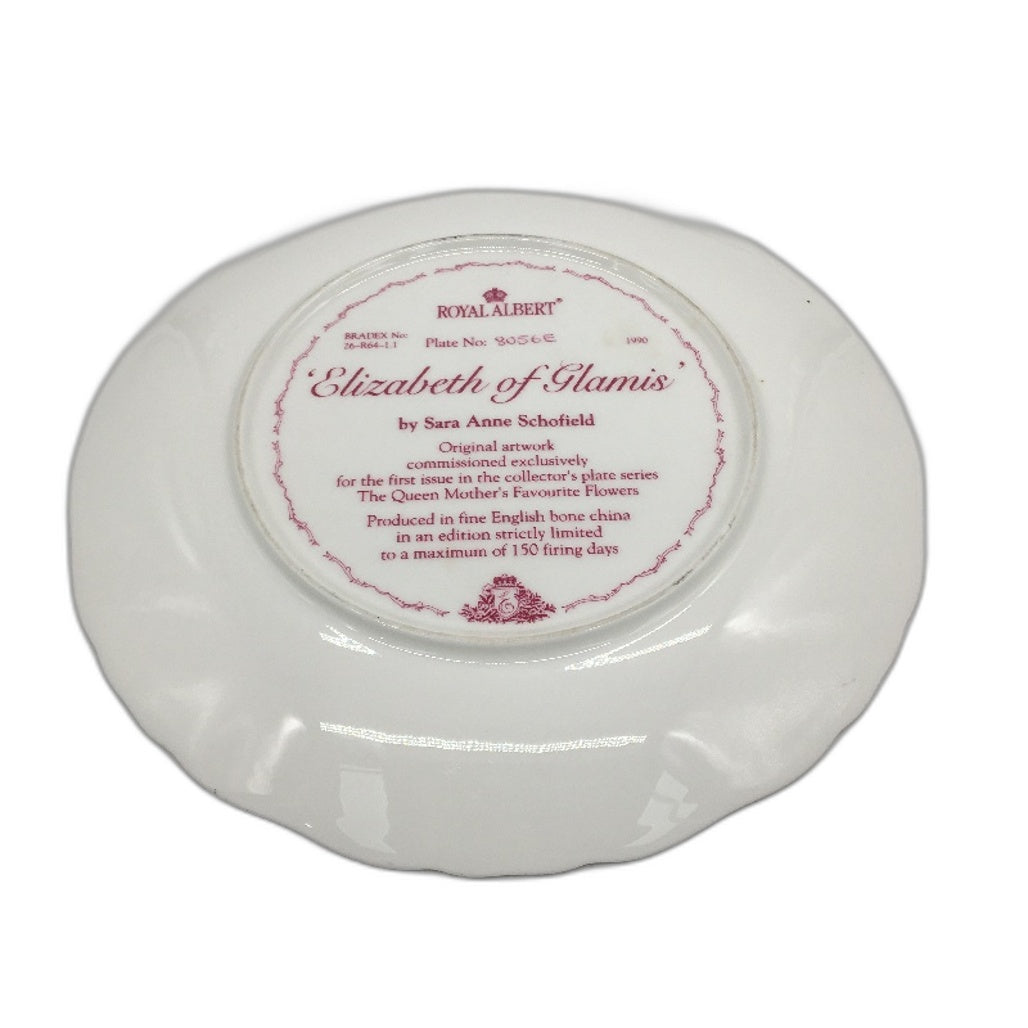 VINTAGE Royal Albert 8056E 1990 Elizabeth of Glamis Bone China Decorative Plate