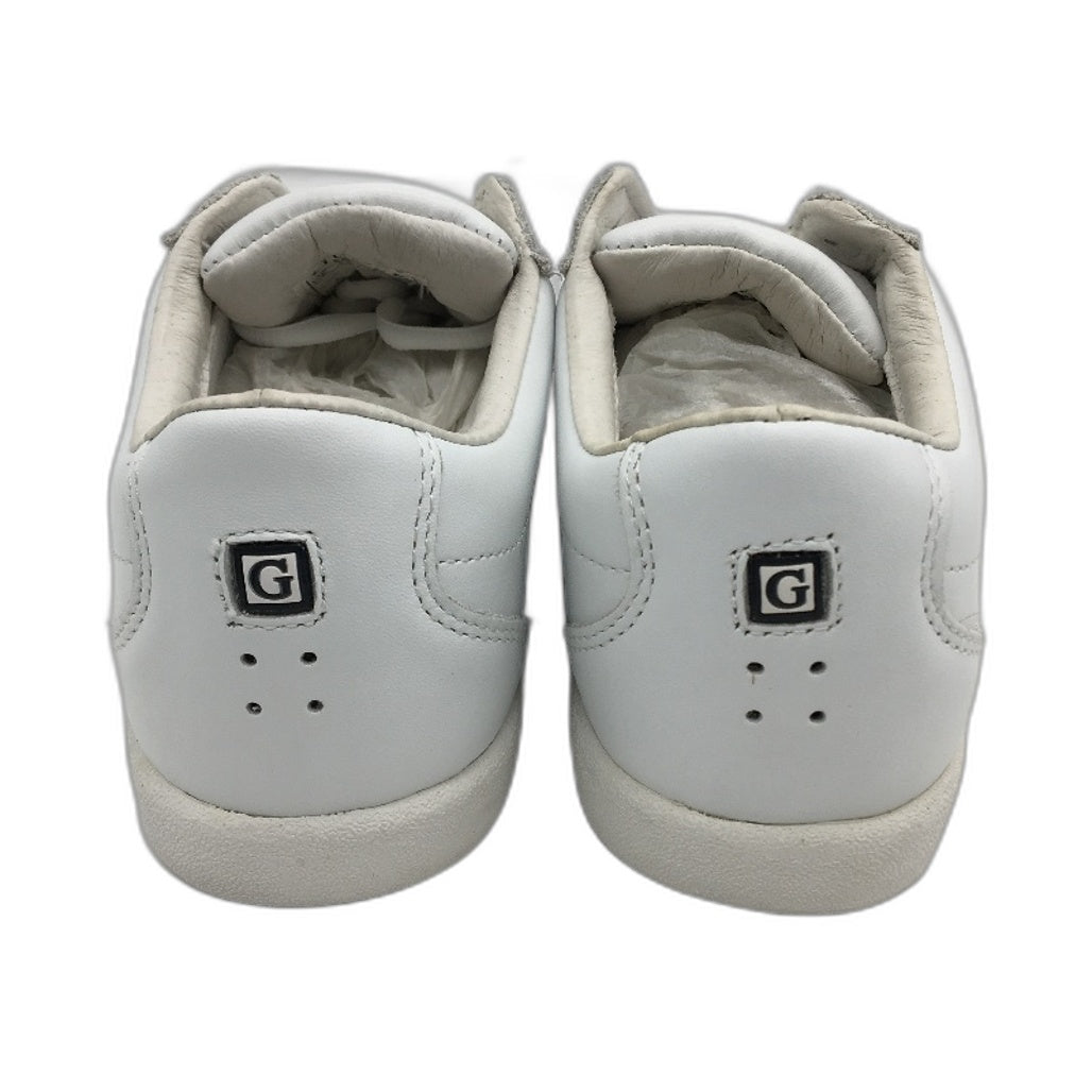 Guess Leather White & Black Stripe Sneaker Shoe Youth Kids Sze US 3 EUR 35 NEW
