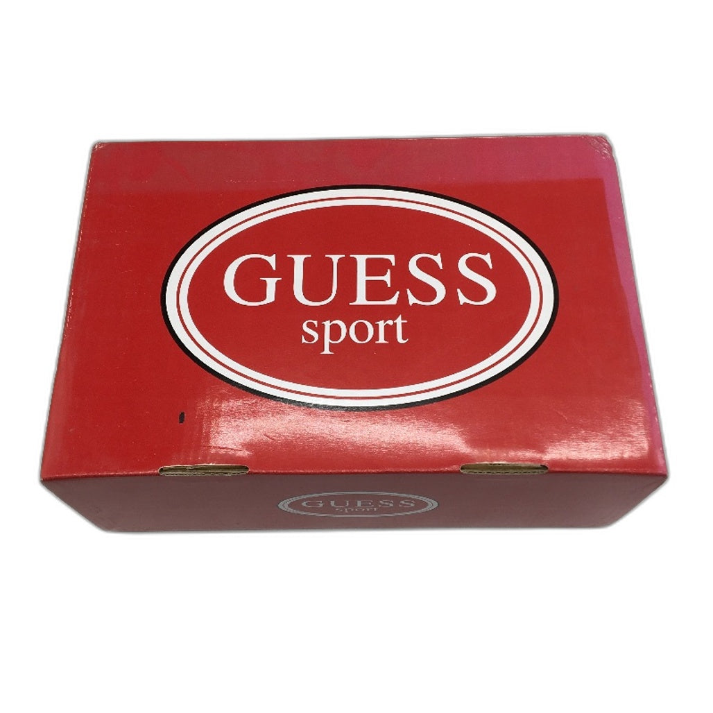 Guess Leather White & Black Stripe Sneaker Shoe Youth Kids Sze US 3 EUR 35 NEW