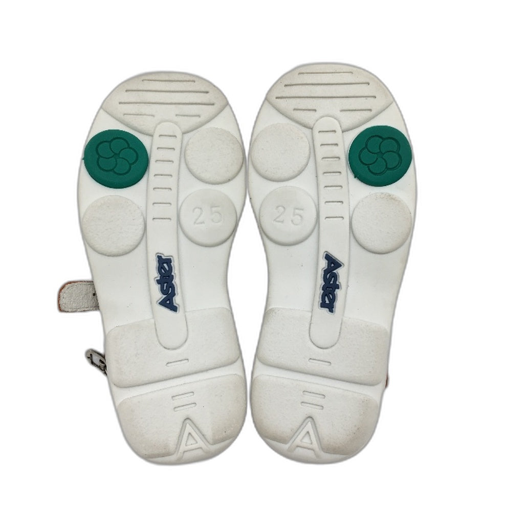 Aster Tonic Blanche Orange Leather Fivori Sandals Toddler Size 3-4Yrs EU 25 NEW
