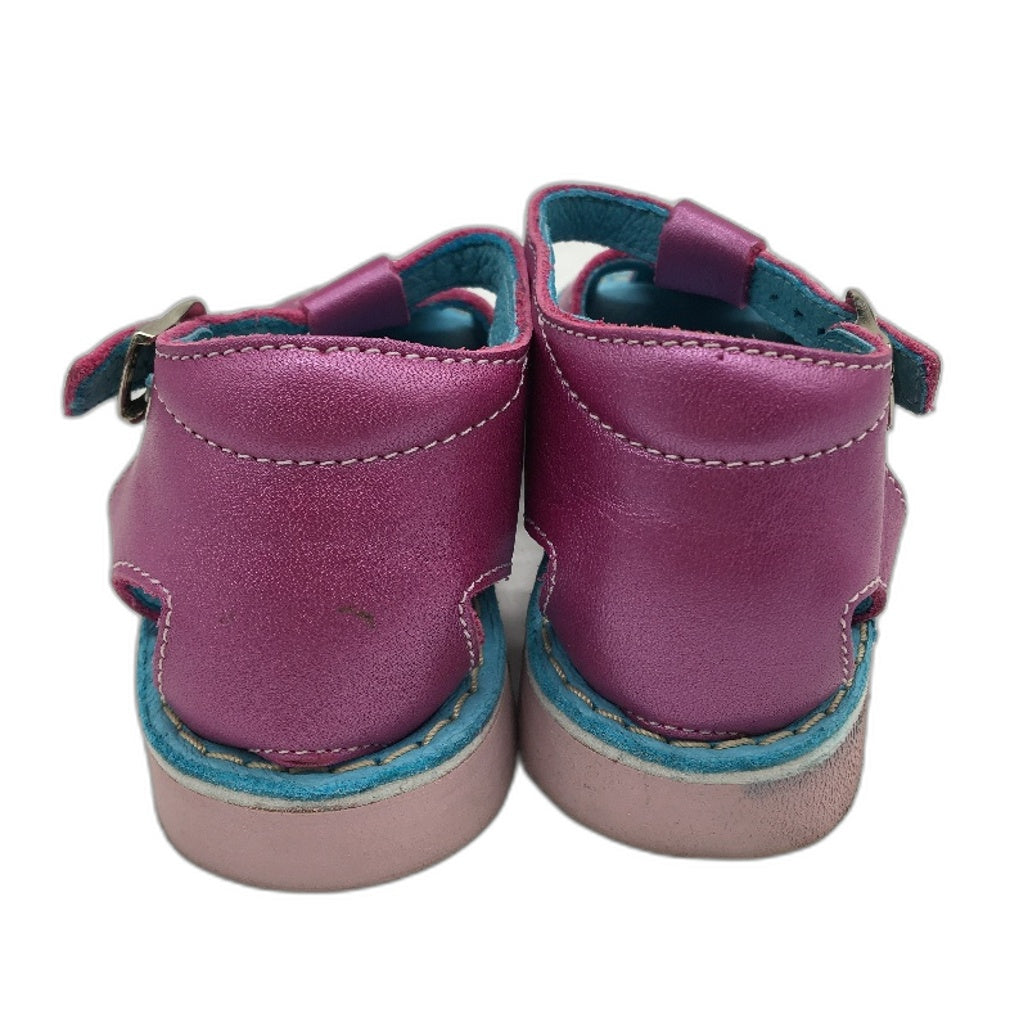 Aster Metalic Pink Leather Floralie Sandals Toddler Size 3-4Yrs EU 25 15.6cm NEW