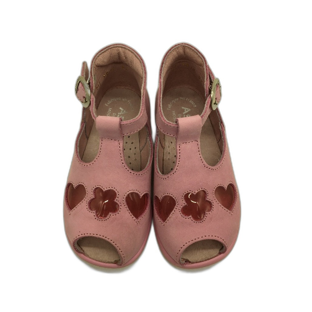 Aster Pink Leather Floride Bubble Gum Sandals Toddler Size 2-2.5Yrs EU 23 NEW