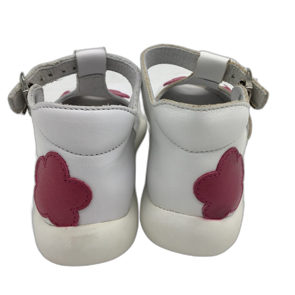 Aster Rose White Leather Livie Sandal Shoes Toddler Size 2.5-3Yrs EU 24 NEW
