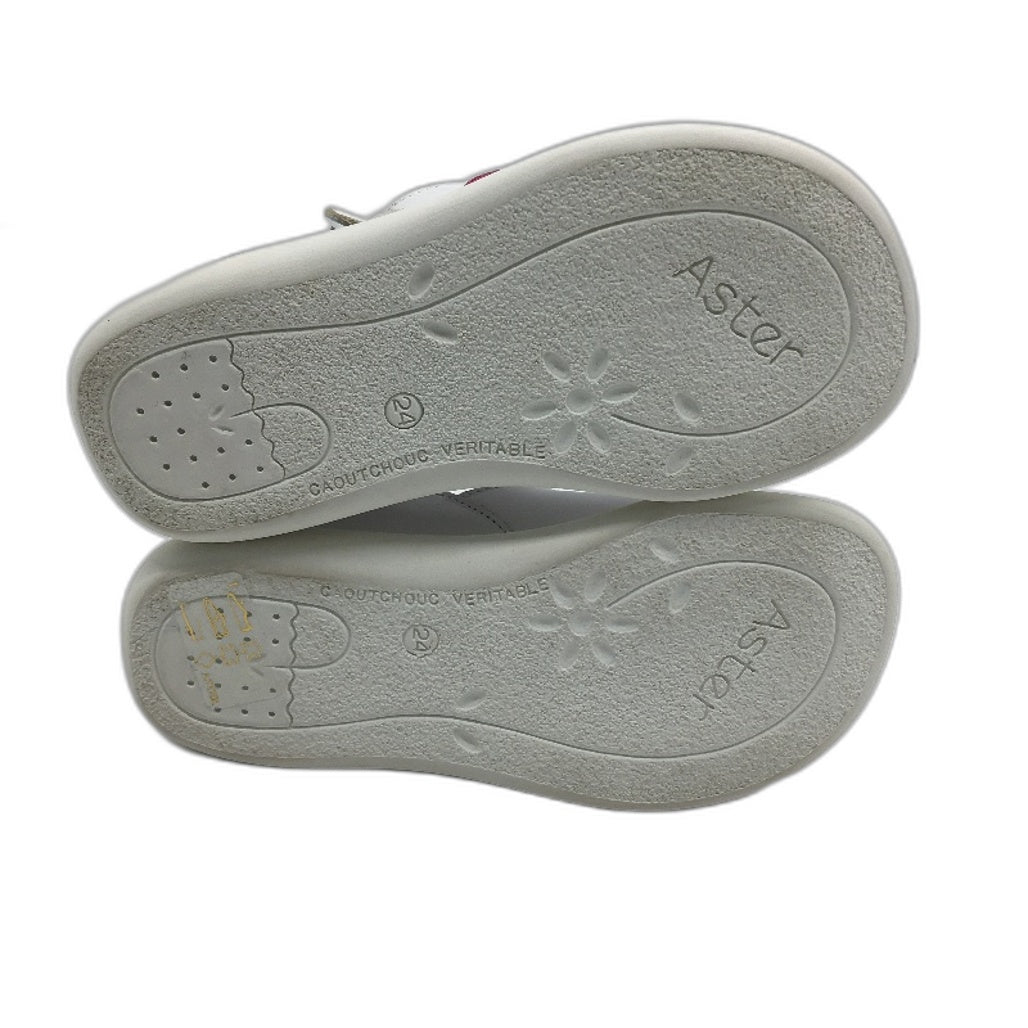 Aster Rose White Leather Livie Sandal Shoes Toddler Size 2.5-3Yrs EU 24 NEW