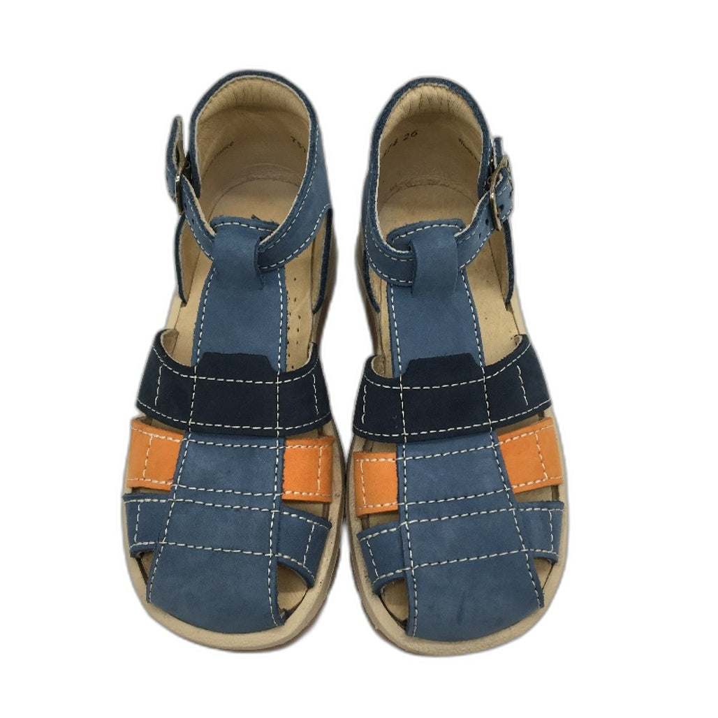 Aster Navy Blue Seude Leather Joba Sandals Toddler Sze 4-4.5Yrs UK 9.5 EU 27 NEW
