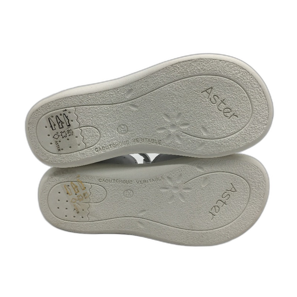 Aster White Leather Nemee Sandal Shoes Toddler Size 3-4Yrs UK 8 EU 25 NEW