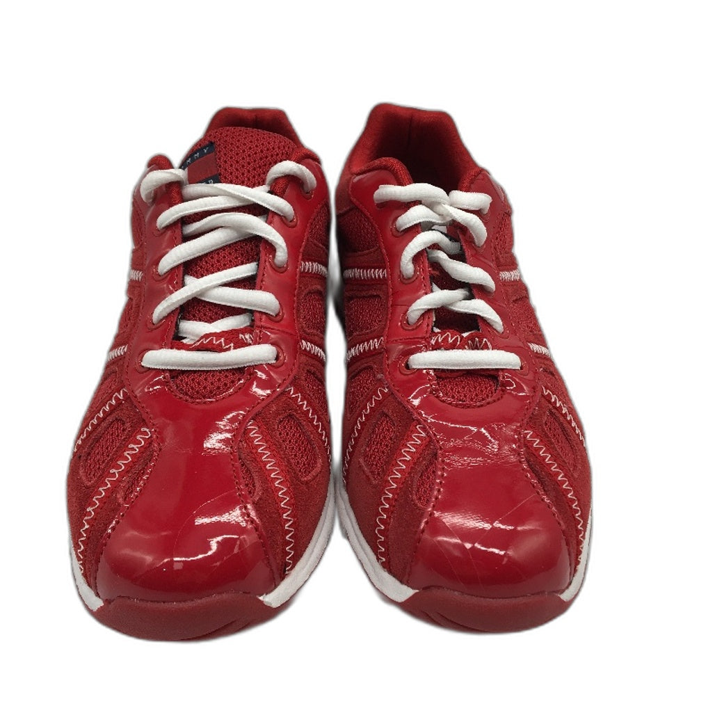 Tommy Hilfiger Chino Red Leather Suede Sneaker Shoe Youth Size US 4 EUR 36 NEW
