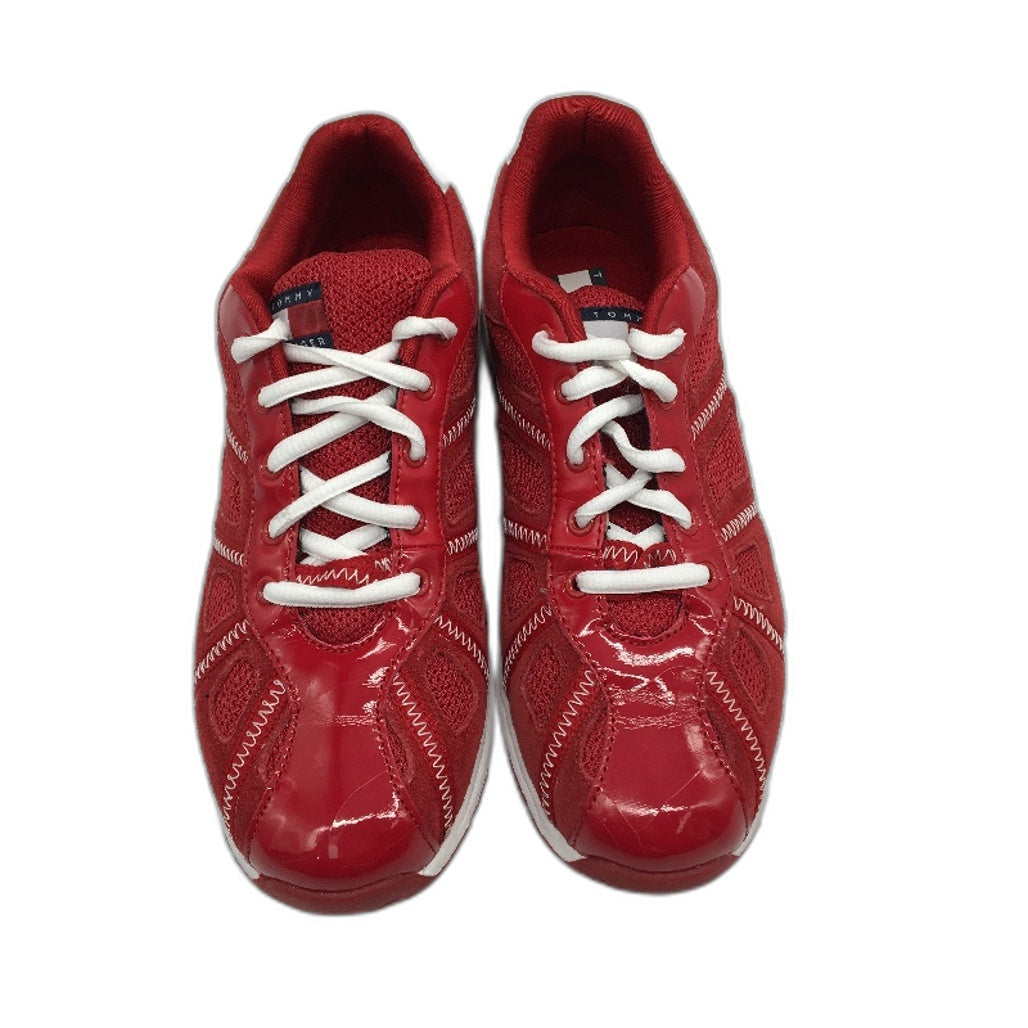 Tommy Hilfiger Chino Red Leather Suede Sneaker Shoe Youth Size US 4 EUR 36 NEW