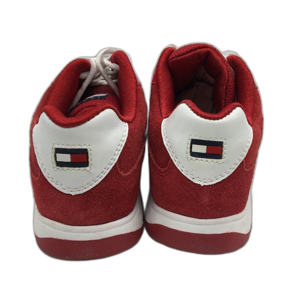 Tommy Hilfiger Chino Red Leather Suede Sneaker Shoe Youth Size US 4 EUR 36 NEW