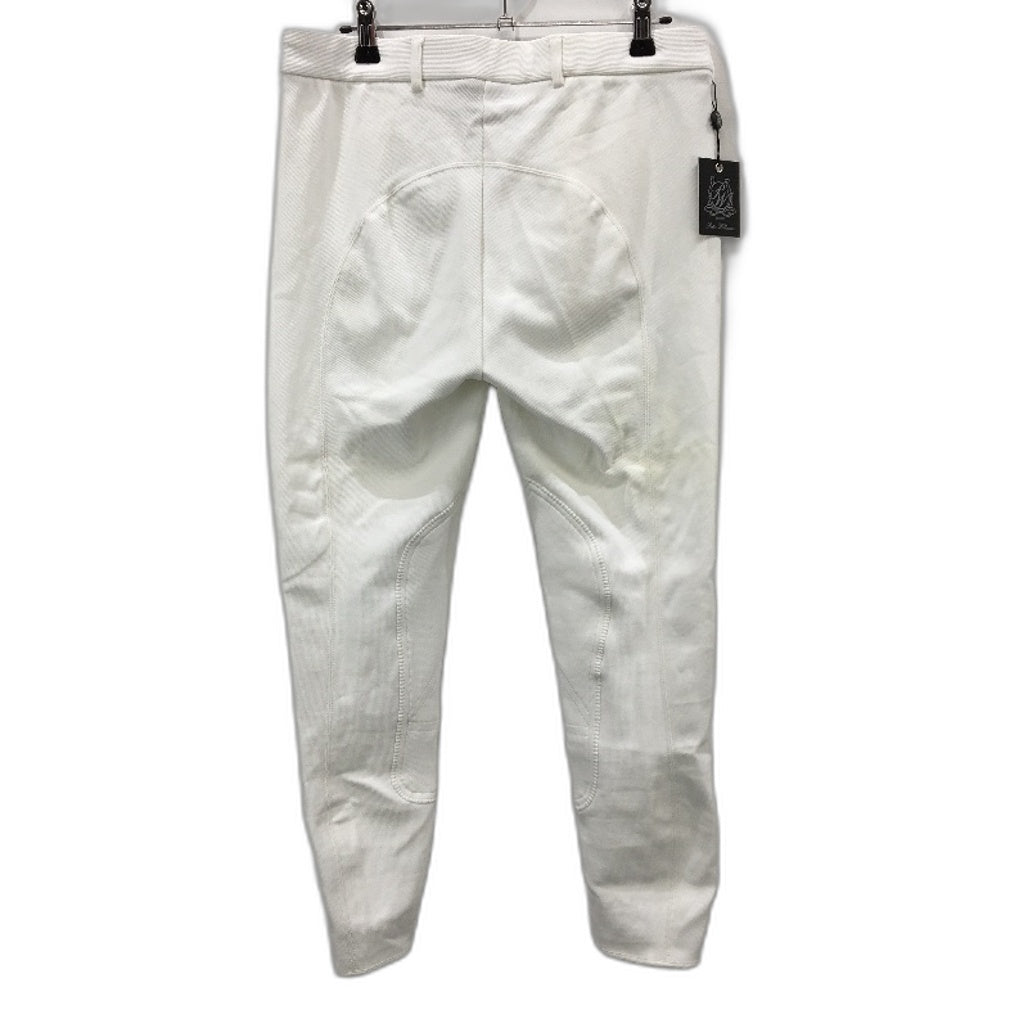 Peter Wiliams White Blue Pipe Horse Riding Breeches Jodhpurs Mens Sze M5R 34 NEW