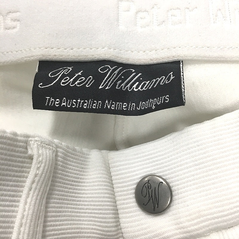 Peter Wiliams White Blue Pipe Horse Riding Breeches Jodhpurs Mens Sze M5R 34 NEW