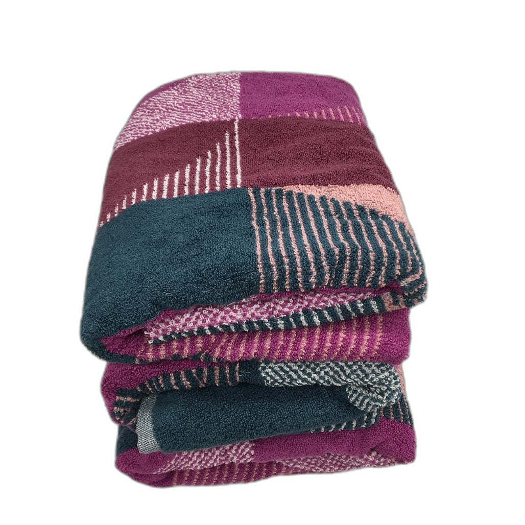 Kirkton House 4 Pack 100% Cotton Mulberry Purple Toned Bath Towel Set NEW