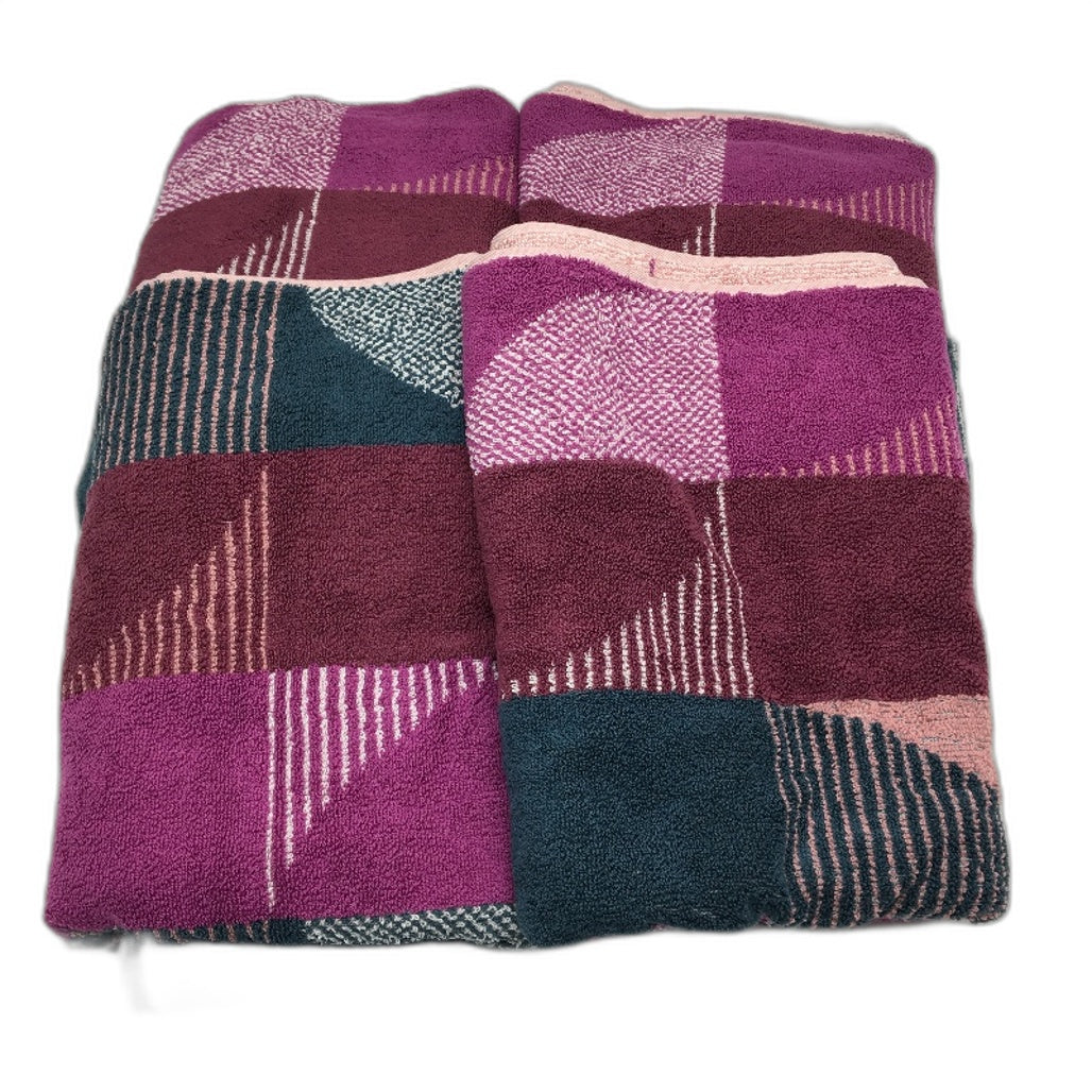 Kirkton House 4 Pack 100% Cotton Mulberry Purple Toned Bath Towel Set NEW