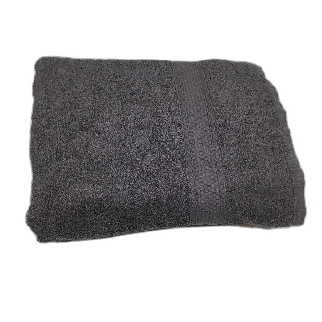 Kirkton House 3 Pack 100% Cotton Charcoal Grey Mixed Design Bath Towel Pack NEW
