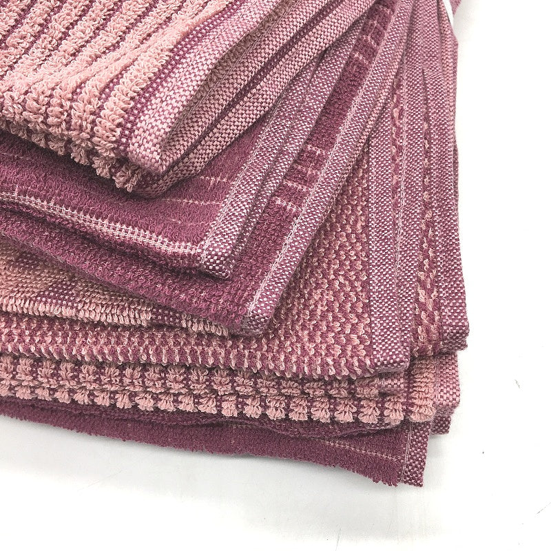 Peppertree 8 Pce Mulberry Patterned & Textured Soft Cotton Tea Towel Pack NEW