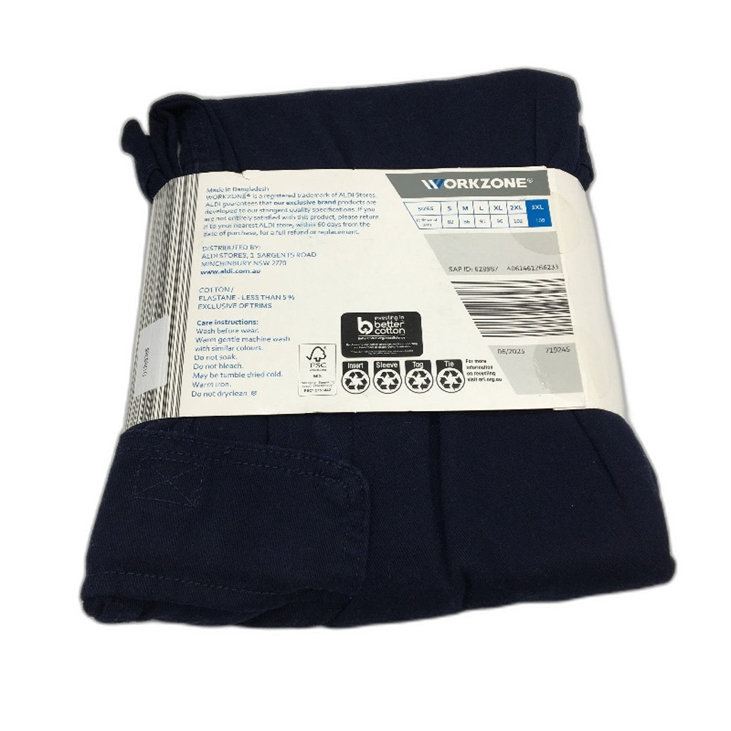 Workzone Navy Stretch Utility Pocket Cargo Work Pants UPF 50+ Mens Size 3XL NEW