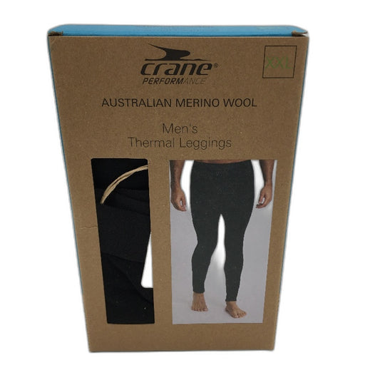 Crane Snow Extreme 100% Aust Merino Wool Thermal Leggings Mens Size XXL NEW