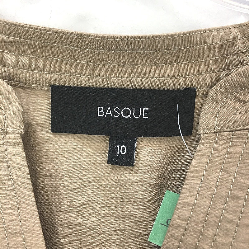 Basque Petites Camel Tan Silky Mid Sleeve V Neck Blouse Ladies Size 10 NEW