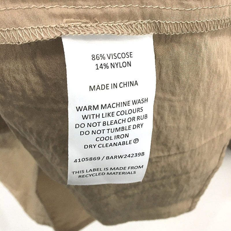 Basque Petites Camel Tan Silky Mid Sleeve V Neck Blouse Ladies Size 10 NEW