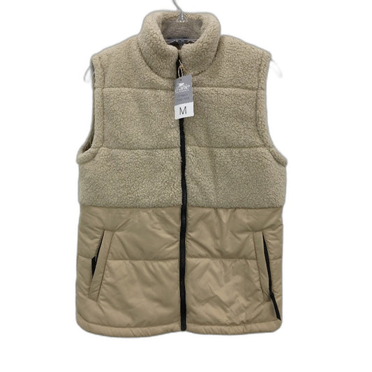 Crane Performance Tan Zip Up Sleeveless Sherpa Vest Ladies Size M NEW