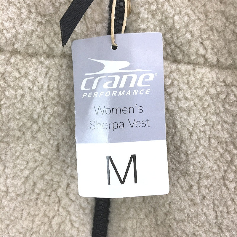 Crane Performance Tan Zip Up Sleeveless Sherpa Vest Ladies Size M NEW