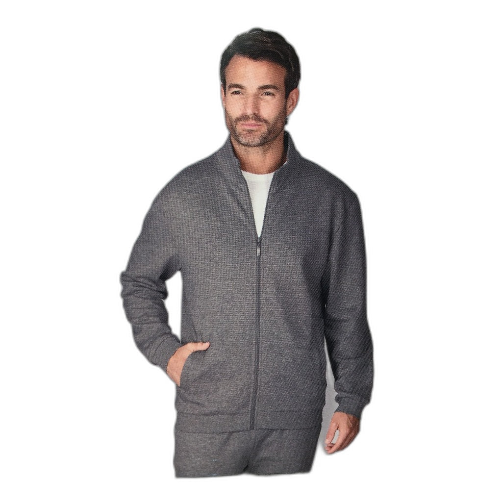 Westbay Grey Cotton Blend Hooded Sweat Zip Up Top Mens Size Medium NEW