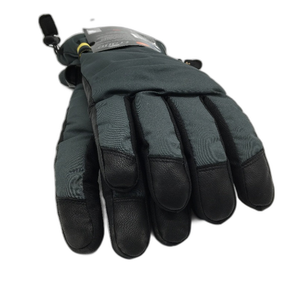 Crane Snow Premium Genuine Leather Palm Grey Charcoal Ski Gloves Mens Sze XL NEW