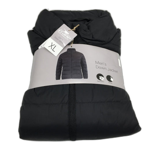 Crane Performance Black Lightweight Feather & Down Jacket Mens Size XL NEW