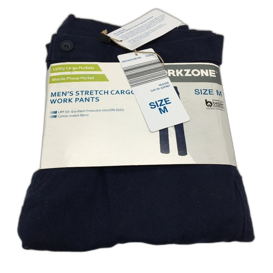Workzone Navy Stretch Utility Pocket Cargo Work Pants UPF 50+ Mens Size M NEW