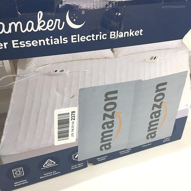 Dreamaker King Dual Control Winter Essential Electric Blanket 3 Heat Setting NEW