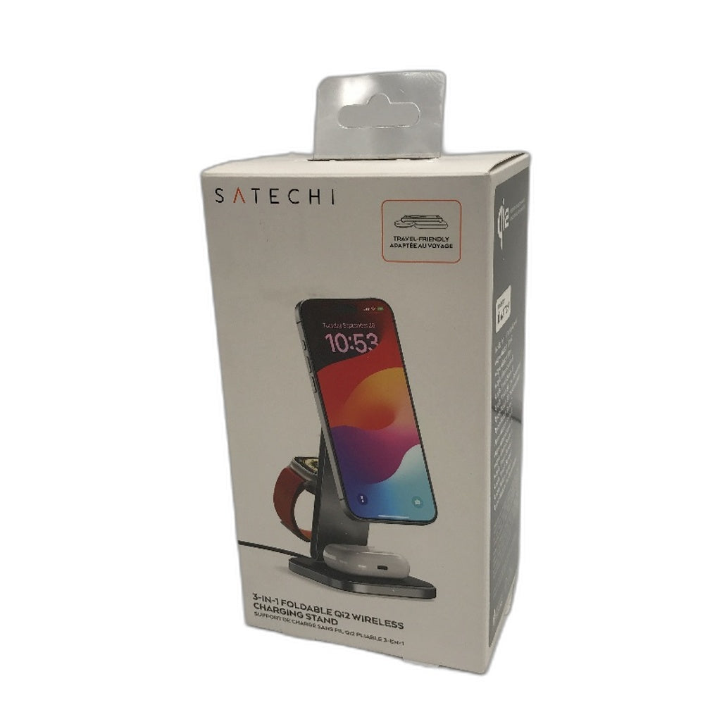 Satechi 3 in 1 Foldable Qi2 Wireless Charging Stand 15W Travel Friendly NEW