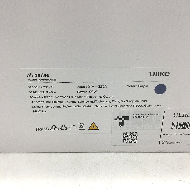 Ulike Air 10 UI20 DB 90W Cooling Contact IPL Hair Removal Device NEW