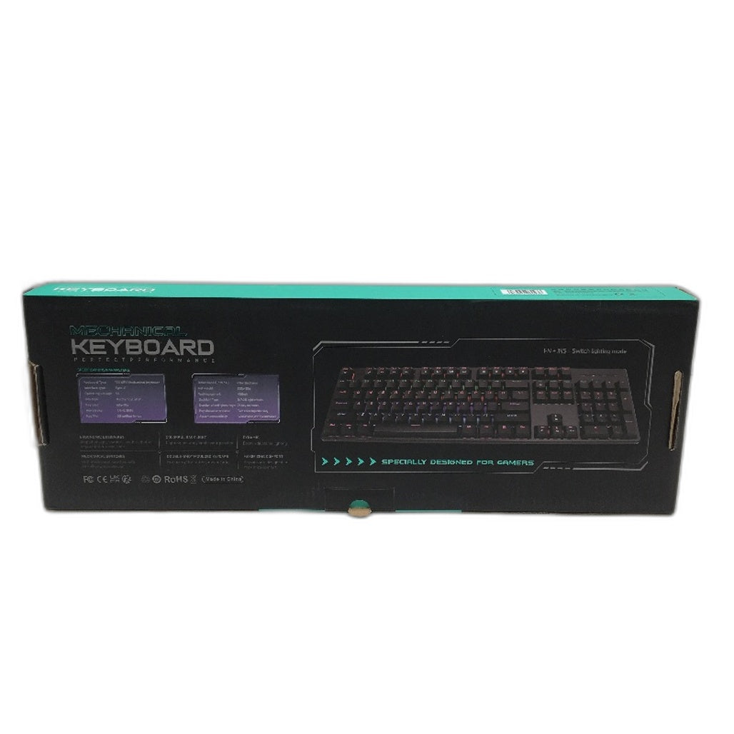 Kioom Mechanical Keyboard Blue Switches 104 Keys Ergonomic Fast Response NEW