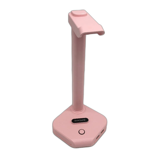 Rayouar RGB Headphone Stand Mobile Phone Holder Type C Charging Pink NEW
