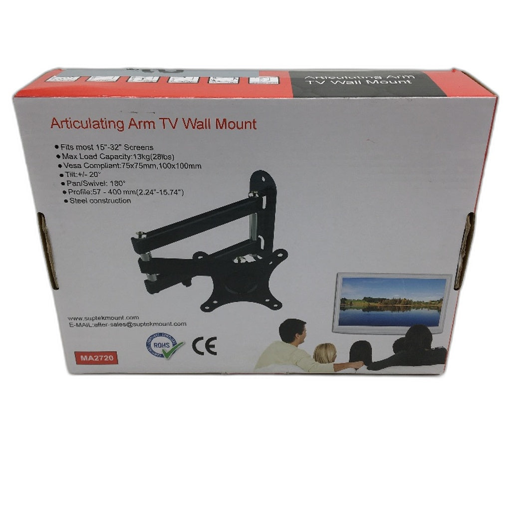 Suptek Articulating Arm TV Wall Mount Swivel Tilt Full Motion Adjustable NEW