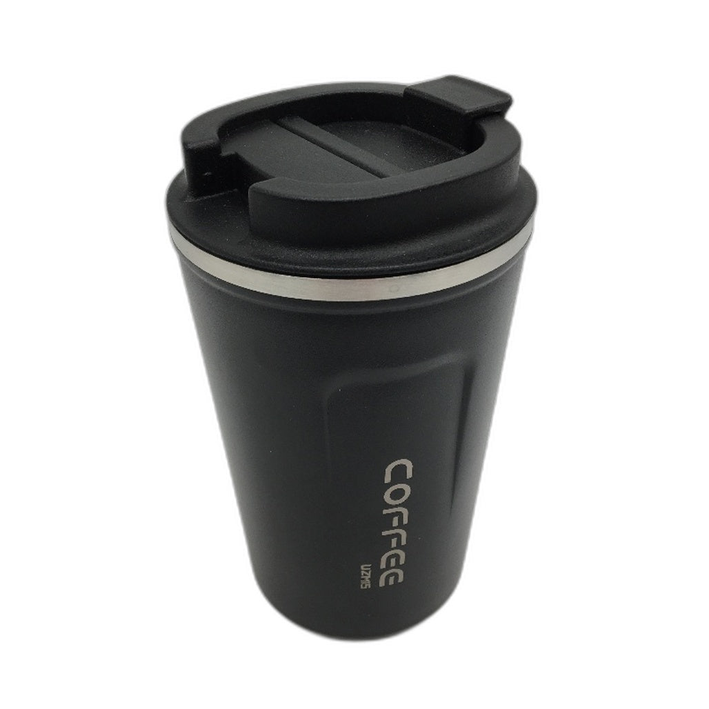 380ml Stainless Steel Vacuum Coffee Mug Lightweight Leak Proof Black NEW