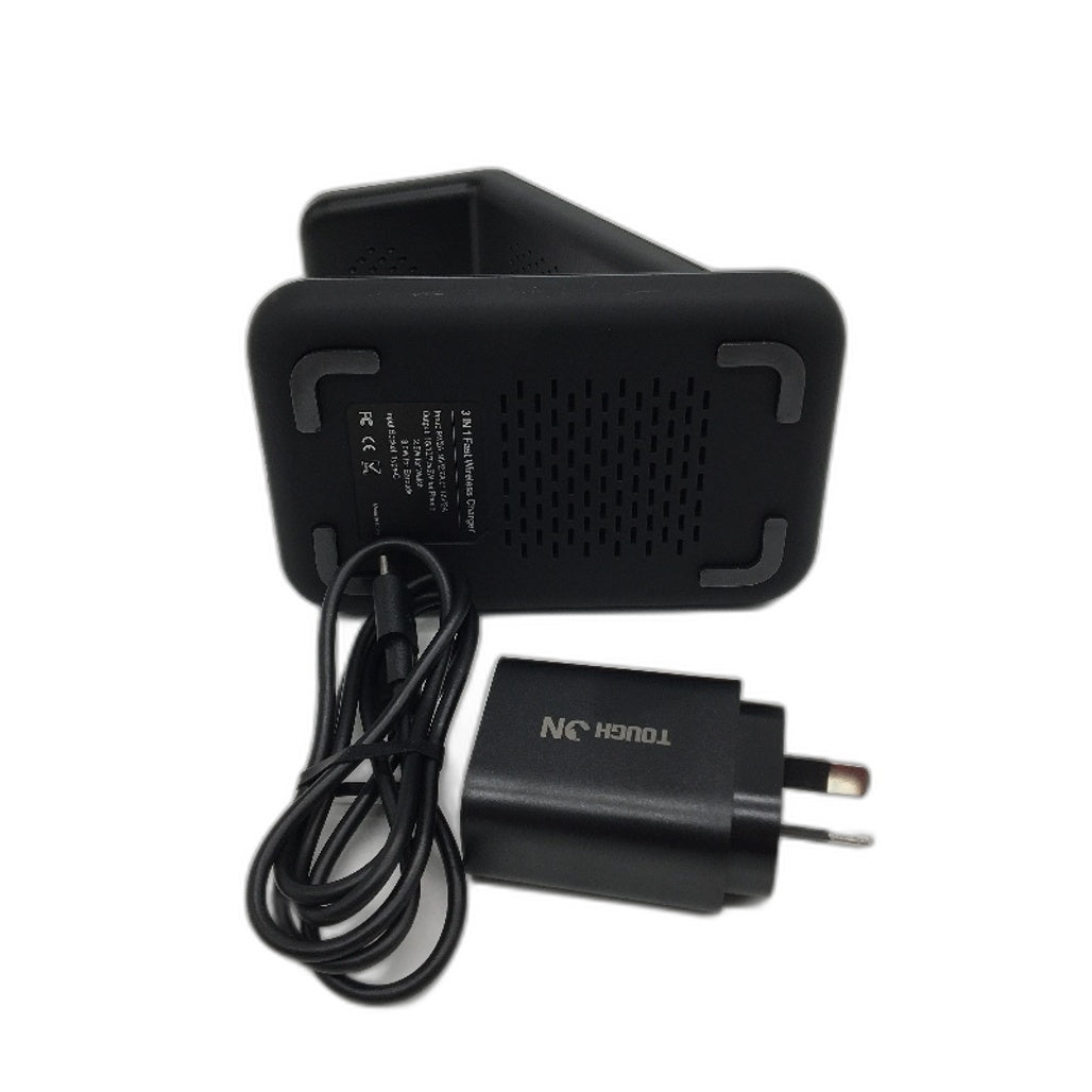 Fast 15W 3 In 1 Wireless Charger For Samsung Devices Type C Led Indicator NEW